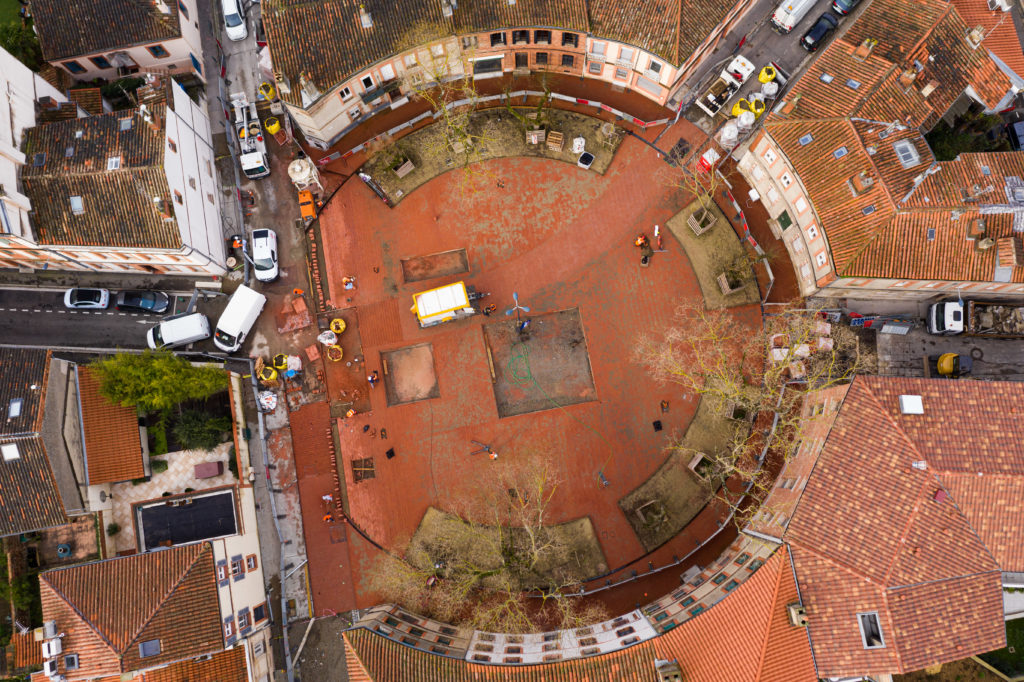 Place Arago vue de haut